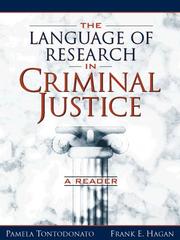 Cover of: Language of Research in Criminal Justice, The |