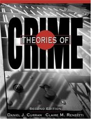 Cover of: Theories of Crime (2nd Edition) by Daniel J. Curran, Claire M. Renzetti
