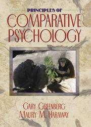 Principles of comparative psychology