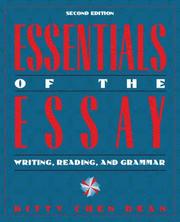 Cover of: Essentials of the essay