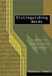 Cover of: Distinguishing Words: Vocabulary Choices for Readers and Writers