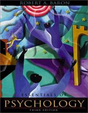 Cover of: Essentials of psychology by Robert A. Baron