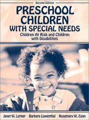 Cover of: Preschool children with special needs: children at risk and children with disabilities