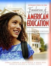 Cover of: Introduction to the foundations of American education
