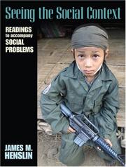 Cover of: Seeing the Social Context: Readings to Accompany Social Problems (MySocKit Series)