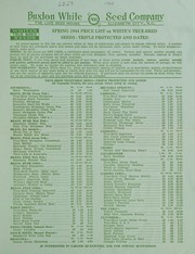 Cover of: Spring 1944 price list on White's true-bred seeds