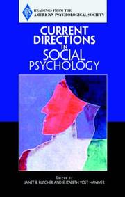 Cover of: Current Directions in Social Psychology (Association for Psychological Science Readers)