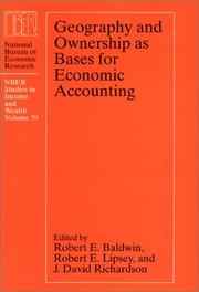 Cover of: Geography and ownership as bases for economic accounting