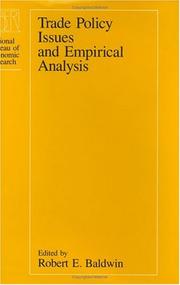 Cover of: Trade policy issues and empirical analysis