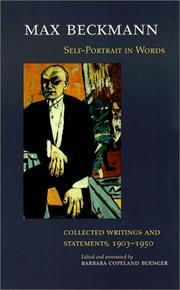 Cover of: Self-portrait in words: collected writings and statements, 1903-1950