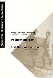 Cover of: Phenomenology and Deconstruction, Volume Three: Breakdown in Communication (Phenomenology and Deconstruction, Vol 3)