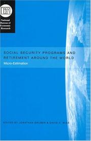 Cover of: Social Security Programs and Retirement around the World: Micro-Estimation (National Bureau of Economic Research Conference Report)