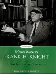 Selected essays by Frank H. Knight