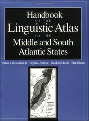 Handbook of the linguistic atlas of the Middle and South Atlantic states