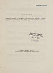 Cover of: Research on poverty: A survey of studies in process or completed since January 1, 1963, by non-governmental organizations, State and local government agencies, and non-land grant colleges and universities