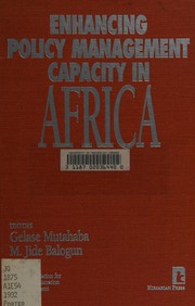 Cover of: Enhancing policy management capacity in Africa