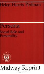 Cover of: Persona: Social Role and Personality (Midway Reprint)