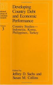 Developing country debt and economic performance. Vol.3, Country studies _ Indonesia, Korea, Philippines, Turkey