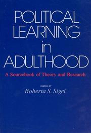 Cover of: Political learning in adulthood: a sourcebook of theory and research