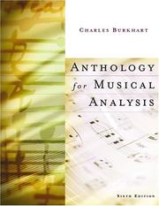 Anthology for Musical Analysis by Charles Burkhart