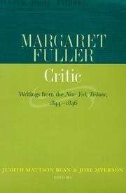 Margaret Fuller, critic : writings from the New-York Tribune, 1844-1846