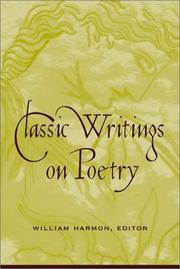 Cover of: Classic writings on poetry
