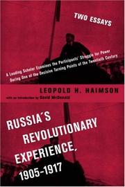 Russia's revolutionary experience, 1905-1917 : two essays