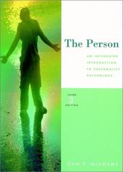Cover of: The person: an integrated introduction to personality psychology