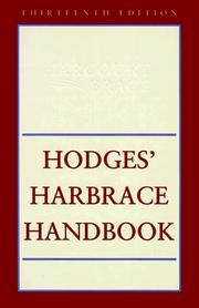 Cover of: Hodges' Harbrace Handbook