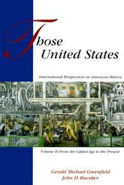 Cover of: Those United States: international perspectives on American history