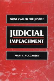 Judicial impeachment by Mary L. Volcansek