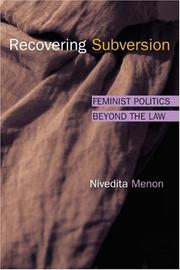 Cover of: Recovering subversion: feminist politics beyond the law