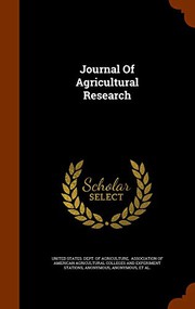 Cover of: Journal Of Agricultural Research