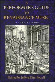 Cover of: A Performer's Guide to Renaissance Music (Publications of the Early Music Institute)