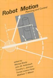 Cover of: Robot motion: planning and control