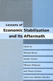 Cover of: Lessons of economic stabilization and its aftermath