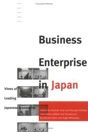 Cover of: Business enterprise in Japan: views of leading Japanese economists