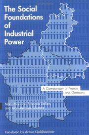 Cover of: The social foundations of industrial power by Marc Maurice