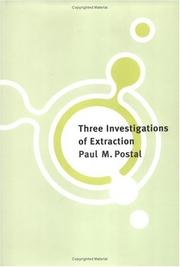 Cover of: Three investigations of extraction