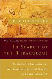 Cover of: In Search of the Miraculous: Fragments of an Unknown Teaching (Harvest Book)