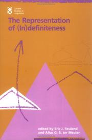 Cover of: The Representation of (in)definiteness by edited by Eric J. Reuland and Alice G.B. ter Meulen.