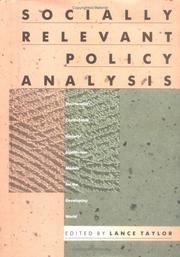 Socially relevant policy analysis : structuralist computable general equilibrium models for the developing world