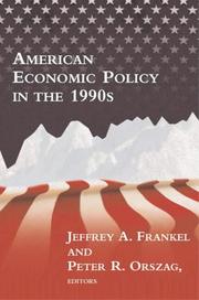 Cover of: American Economic Policy in the 1990s by 