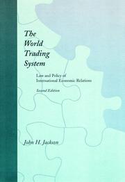 Cover of: The world trading system by John Howard Jackson