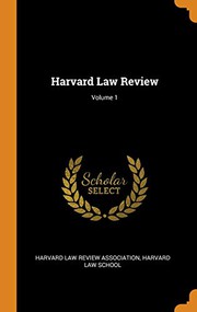 Cover of: Harvard Law Review; Volume 1