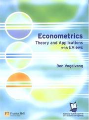 Cover of: Econometrics by Ben Vogelvang