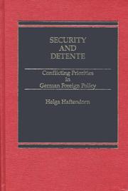 Cover of: Security and Dentente