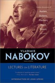 Cover of: Lectures on Literature by Vladimir Nabokov