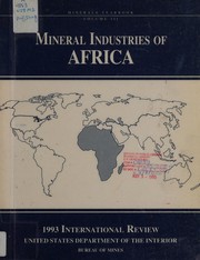 Cover of: Mineral industries of Africa