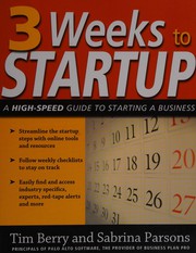 Cover of: 3 weeks to startup